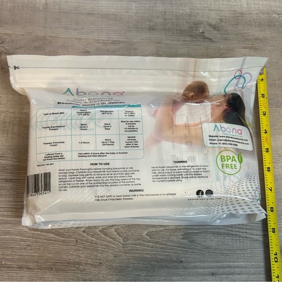 Maternity Essentials Abana store breastmilk 100 pre-sterilized bags - Picture 2 of 4